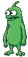 The Grumblesaur from The Galactic Zoo (animated pixel art)